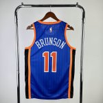 Maillot de Basket #11 Brunson Knicks 23-24 city Bleu Imprimé